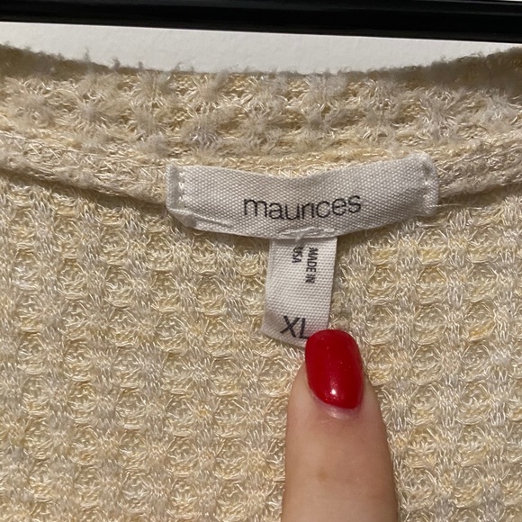 Waffle Knit Button up - Picture 2 of 2